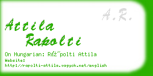 attila rapolti business card